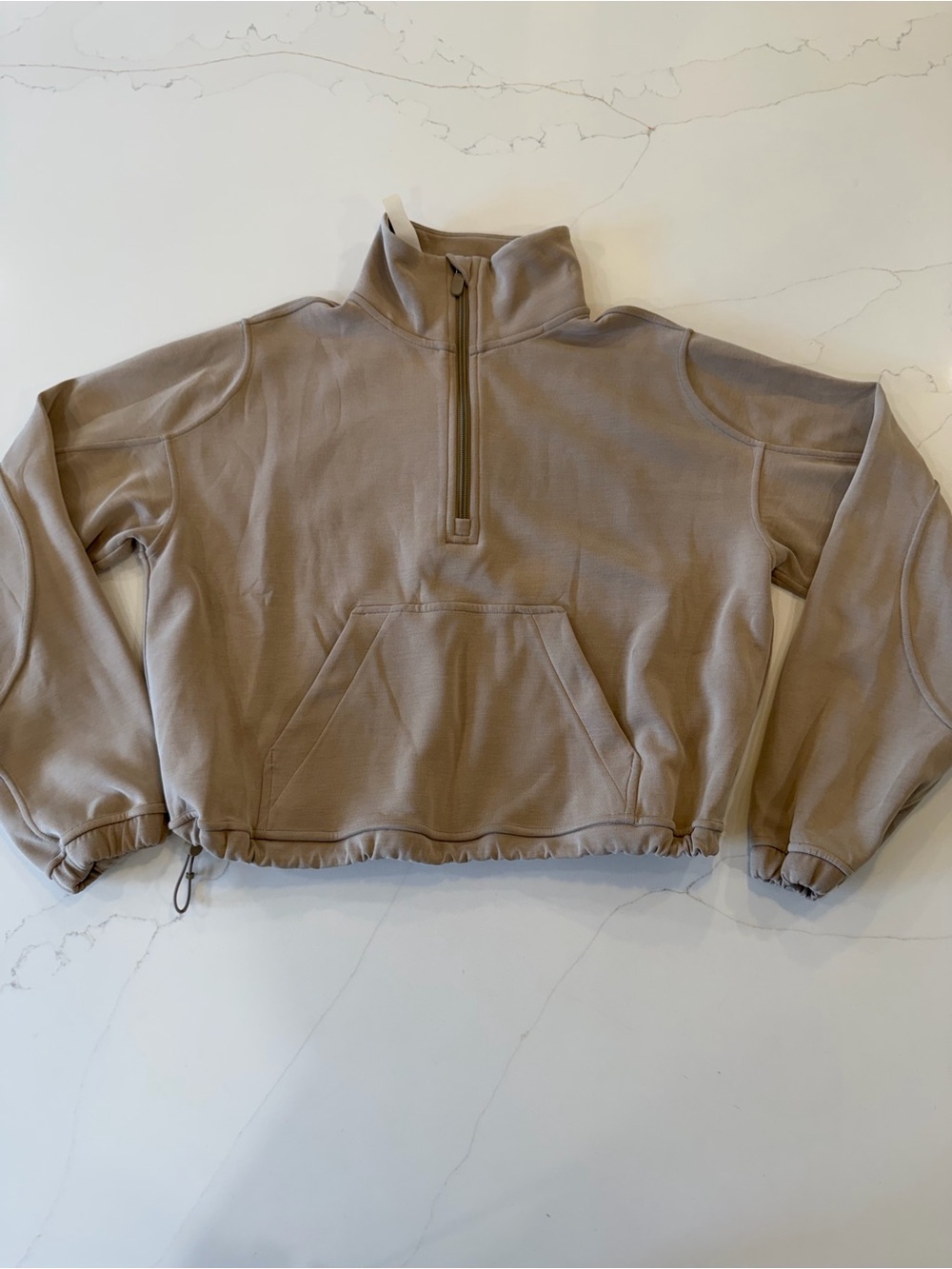 lululemon athletica Cropped Half-Zip Pullover - Taupe Beige
